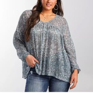 Buckle Daytrip Flowy Mesh Top Size XS